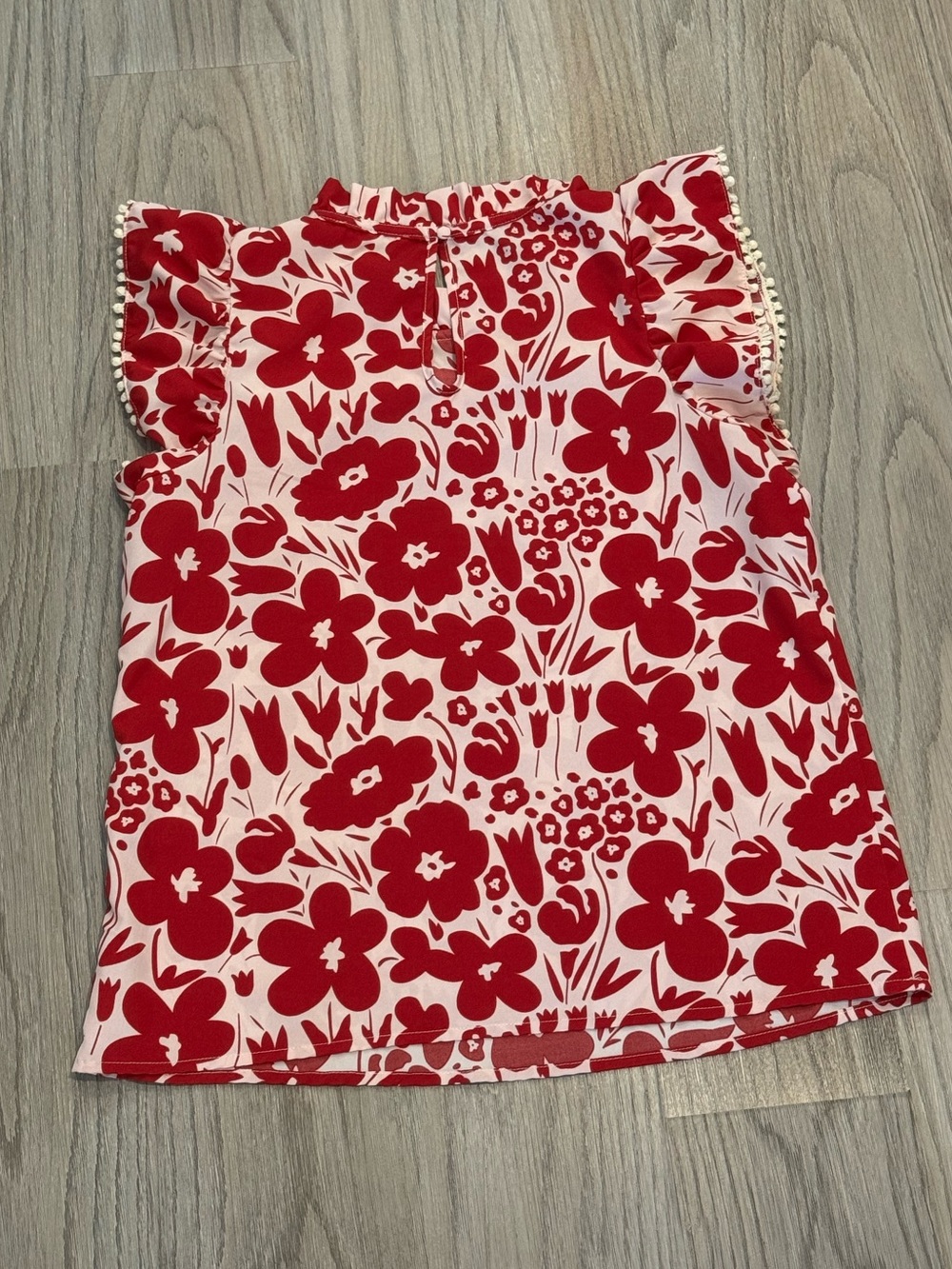THML Floral Print Blouse Red & Pink Small Women’s - Picture 7 of 7